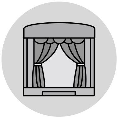 Beyaz arkaplanda izole edilmiş düz stil pencere simgesi. iç sembol vektör illüstrasyonu.