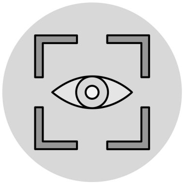 Göz simgesi, vektör illüstrasyonu