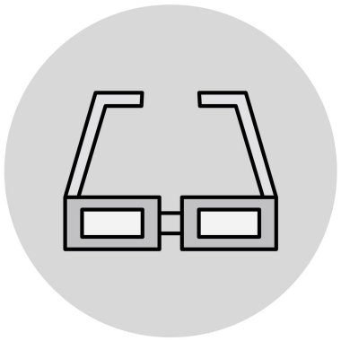 Gözlük. Web simgesi basit illüstrasyon