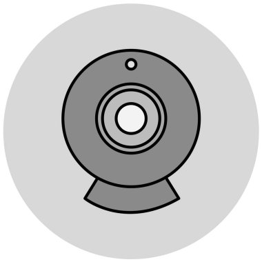 Kamera. Web simgesi basit illüstrasyon