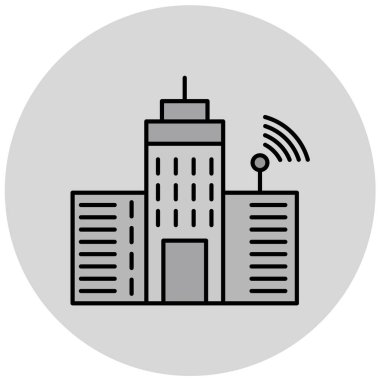 şehir simgesi, vektör illüstrasyonu