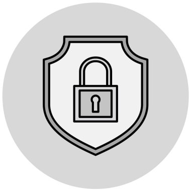 Kalkan. Web simgesi basit illüstrasyon