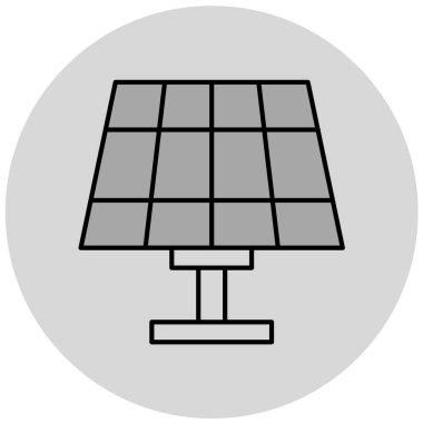 Güneş paneli ikon vektör illüstrasyonu