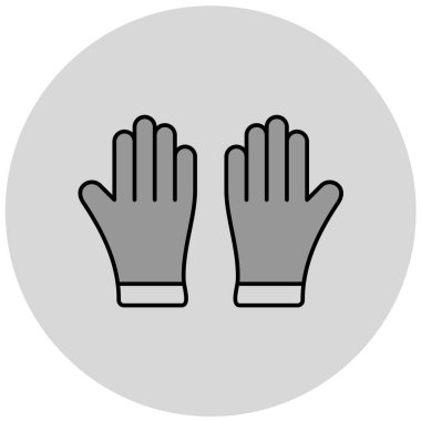 Eldiven simgesi vektör illüstrasyonu