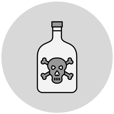 kafatası vektör düz simgesi