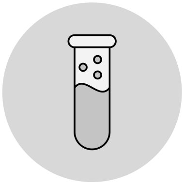 Test tüpü simgesi. Beyaz arkaplanda izole edilmiş web tasarımı için matara vektör simgelerinin basit çizimi