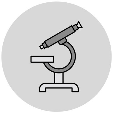 mikroskop vektör simgesi modern basit illüstrasyon