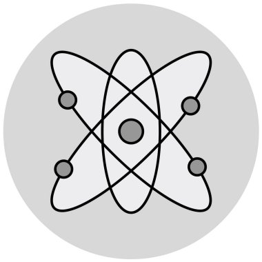 Moda biçimi izole edilmiş arkaplanda atom simgesi