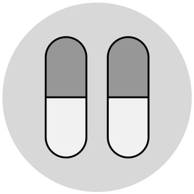 Kapsül. Web simgesi basit illüstrasyon