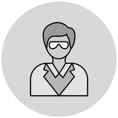 Kişi avatar simgesi. vektör illüstrasyonu