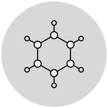 Molekül vektör simgesi modern basit tasarım