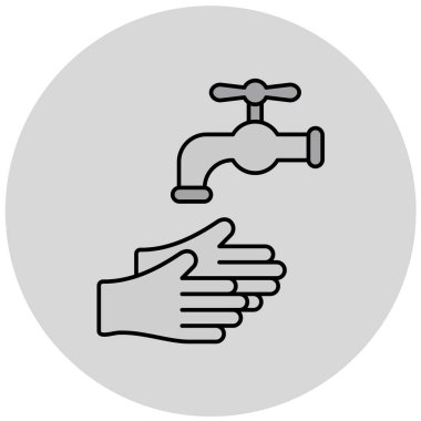 Modern su ikonunun vektör illüstrasyonu