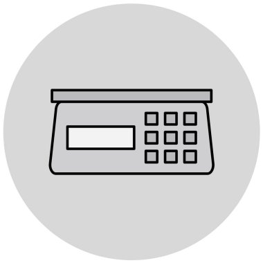 ATM 'de. Web simgesi vektör illüstrasyonu