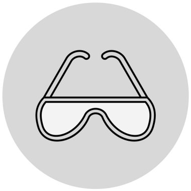 Gözlük. Web simgesi basit illüstrasyon