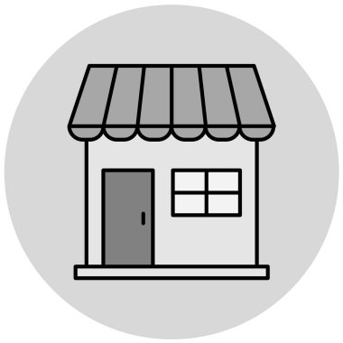 Dükkan. Web simgesi basit illüstrasyon