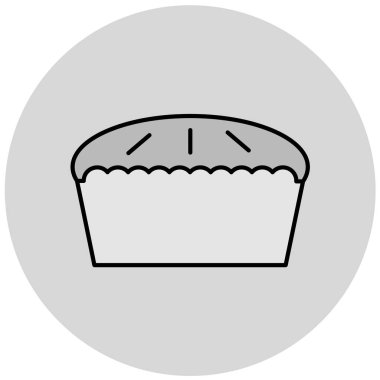 Kek vektörü simgesi modern basit illüstrasyon