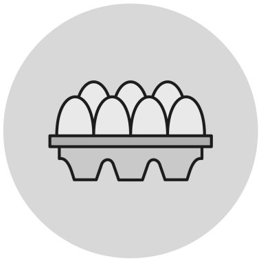 Yumurta ikonu vektör illüstrasyonu