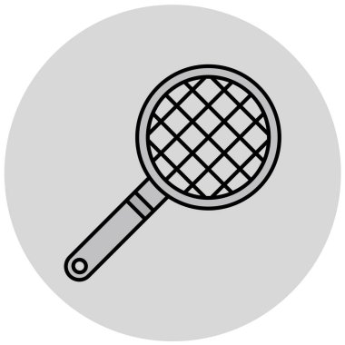 Tenis raketi ikonu. Web için beysbol topu vektör simgelerinin basit çizimi