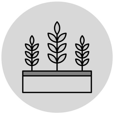 Web ve mobil uygulama tasarımınız için beyaz arkaplanda bitki simgesi vektörü