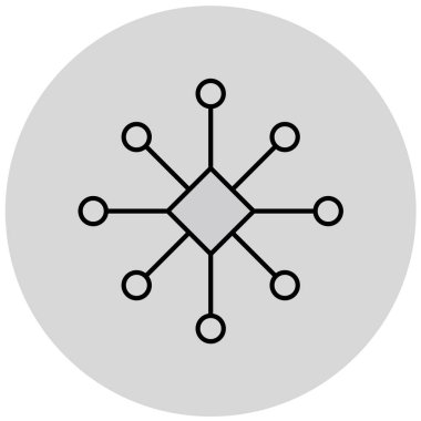 Molekül. Web simgesi basit tasarım