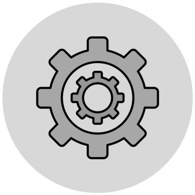 Glyph tasarım tarzında dişli simgesi. Çark, ayarlar sembolü, dişliler, saat, ayar