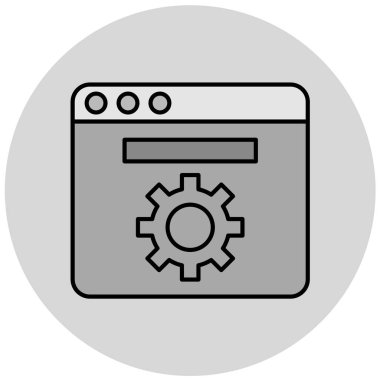 Ayarlama. Web simgesi basit illüstrasyon