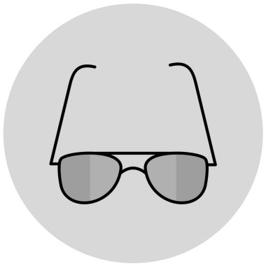 Güneş gözlüğü. Web simgesi basit illüstrasyon