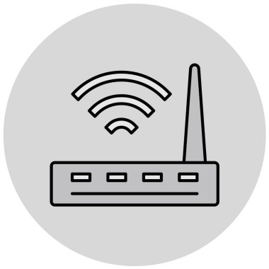 Wi-fi yönlendirici vektör illüstrasyonu