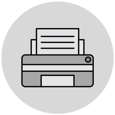 Yazıcı. Web simgesi basit illüstrasyon