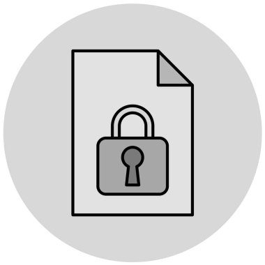 Güvenli Dosya. Basit illüstrasyon