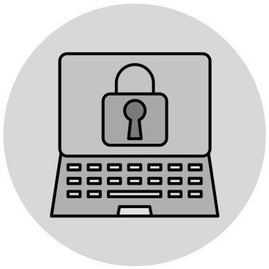 Güvenlik sistemi simgesi vektör illüstrasyonu