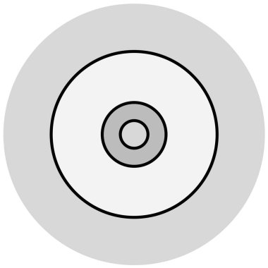 CD mi? Web simgesi basit illüstrasyon
