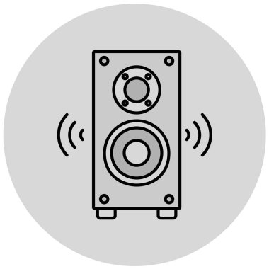 Konuşmacı. Web simgesi basit illüstrasyon