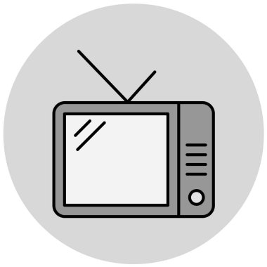 Televizyon ikonu. vektör illüstrasyonu