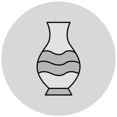 vazo simgesi, vektör illüstrasyonu