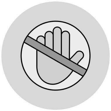 Dokunma simgesi yok, vektör illüstrasyonu