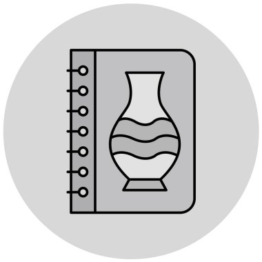 Modern kitap simgesinin vektör illüstrasyonu