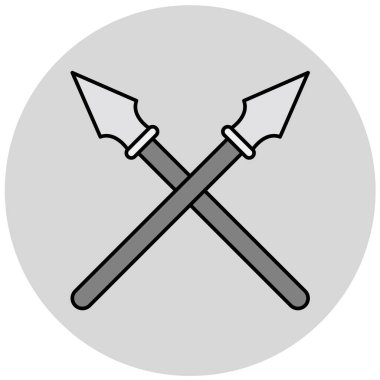 mızraklar, web simgesi basit illüstrasyon