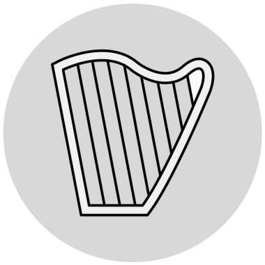 Harp. Web simgesi basit tasarım