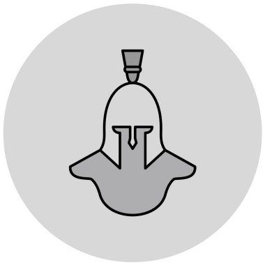 Savaşçı kafası, ağ simgesi basit bir çizim