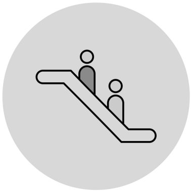 yürüyen merdiven ikonu vektör illüstrasyonu