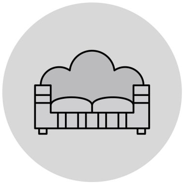 kanepe ikonu vektör illüstrasyonu