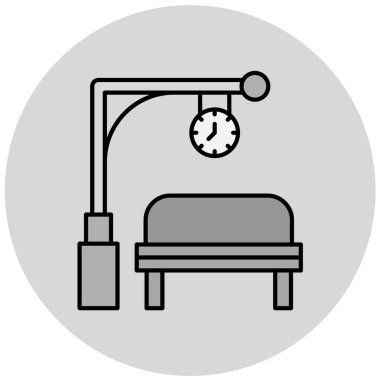 Modern istasyon simgesinin vektör illüstrasyonu