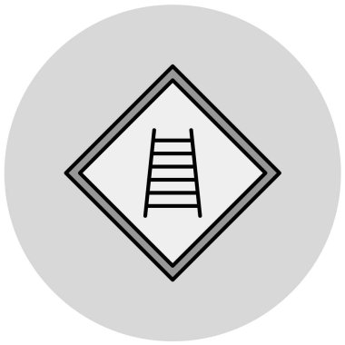 Bir yol simgesinin vektör illüstrasyonu