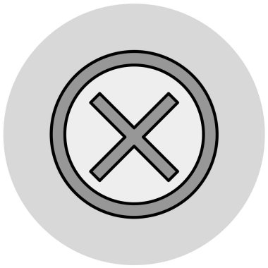 İptal et. Web simgesi basit illüstrasyon