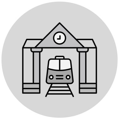 tren simgesi vektör illüstrasyonu