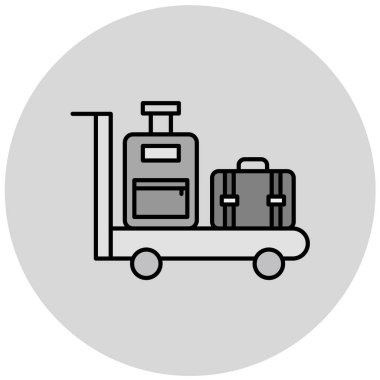 seyahat bavul simgesi. vektör çizim