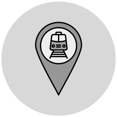 tren işareti vektör illüstrasyonu