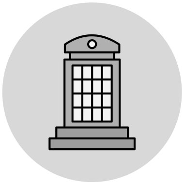 Tek telefon simgesinin vektör illüstrasyonu