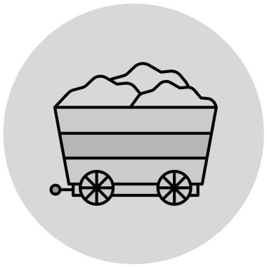 Kömür madeni ikonu. Basit resimleme